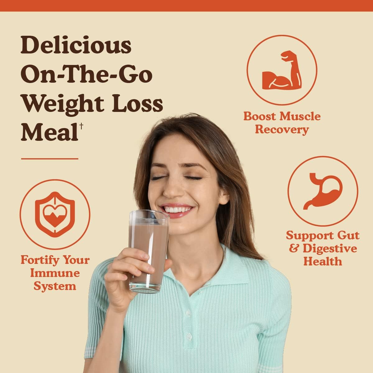 BBfL Grass-Fed Whey Protein Shake - 21g rBGH-Free Protein, Cocoa + Apple Cider Vinegar, Prebiotics, Digestive Enzymes, Supports Gut Health