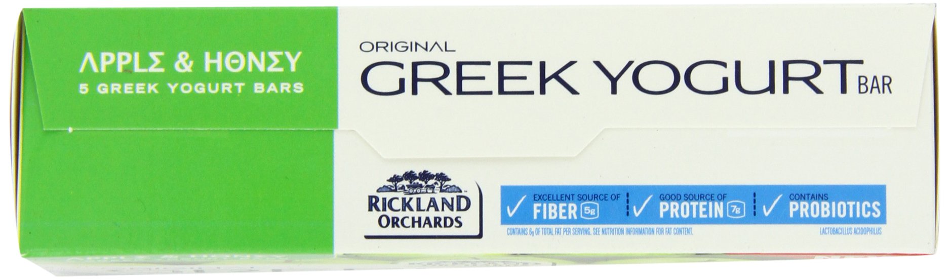 Rickland Orchards Greek Yogurt Covered Granola Bar, Apple and Honey, 1.4 Ounce Bars, 5 Count