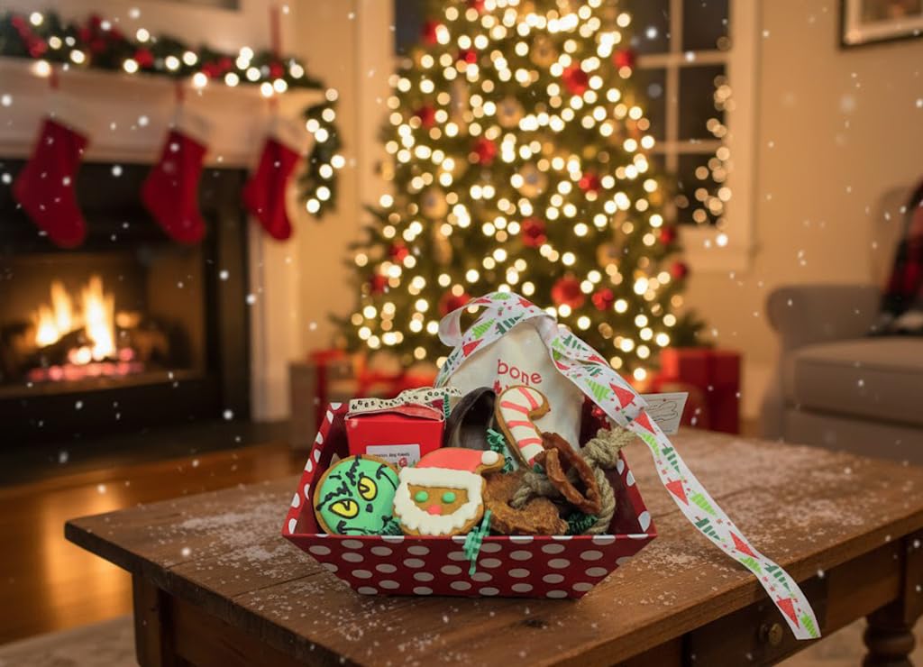 Bone Bons Holiday Dog Gift Basket