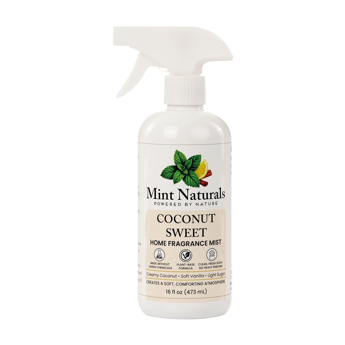 Natural Sweet Coconut Room Spray & Odor Eliminator - Creamy Coconut Vanilla Fragrance Mist That Helps Refresh Indoor Air, 16 oz - Made in USA by Mint