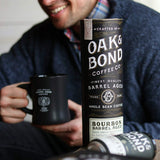 Oak & Bond Coffee Co. Bourbon Barrel Aged Coffee, Brazil Single Origin Whole Bean, Medium Roast - Chocolate, Caramel, Mandarin Orange, Sweet Bourbon