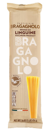 Pastificio Bragagnolo, Linguine 811 Bronze-Drawn, 100% Italian Pasta, Made with Durum Wheat Semolina Flour, Non GMO (1 Pound Bag) - Consistently al