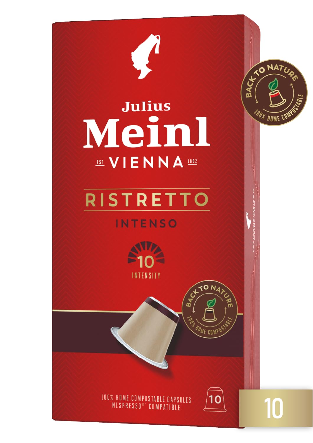Julius Meinl: "Ristretto Intenso," Nespresso Compatible, 100% biodegradable, 10 Capsules (3)