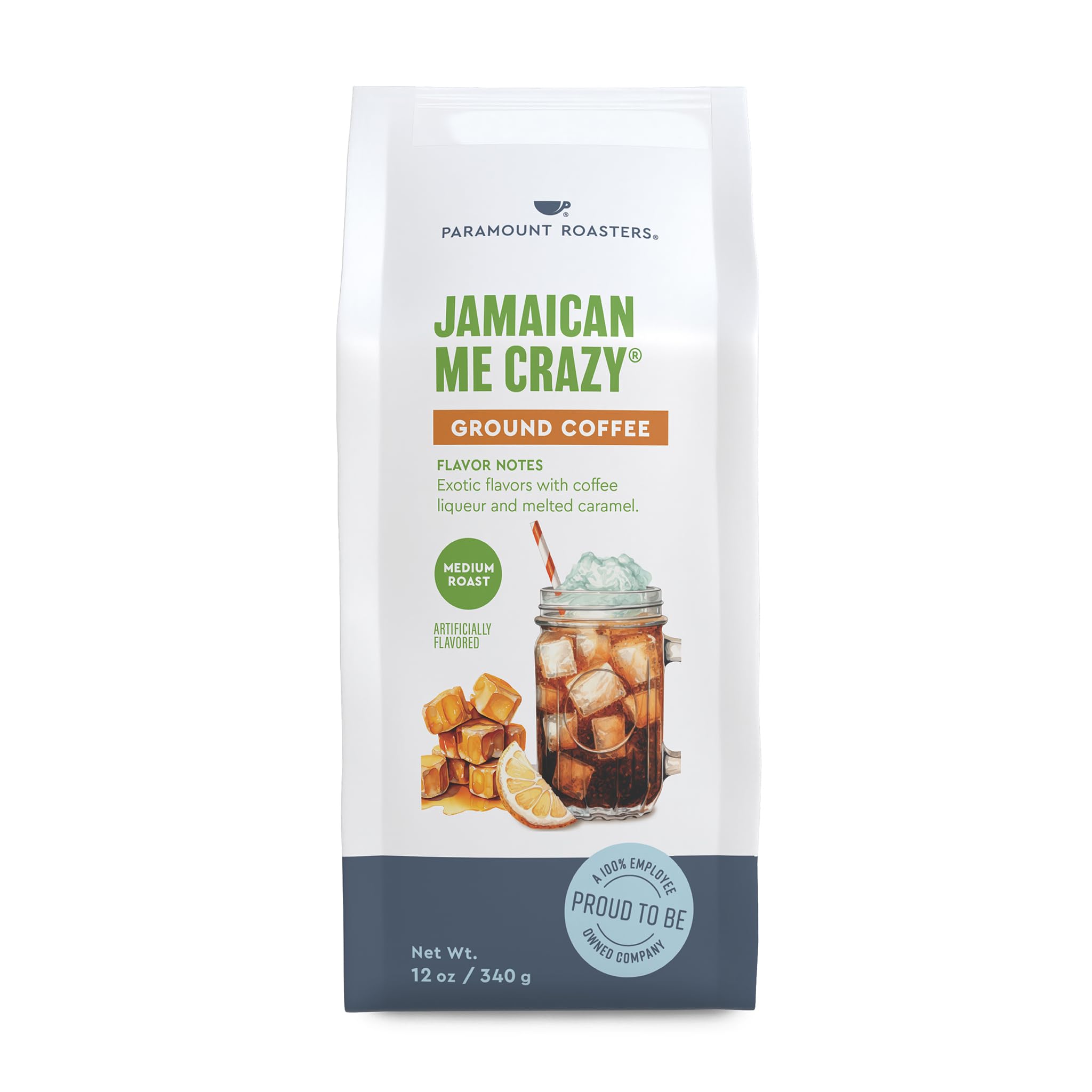 Paramount Coffee, Jamaican Me Crazy, Ground Coffee, 12 Ounce Bag