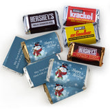124 Pcs Christmas Candy Chocolate Party Favors Miniatures & Red, Green & Silver Kisses (1.52 lbs) - Jolly Snowman
