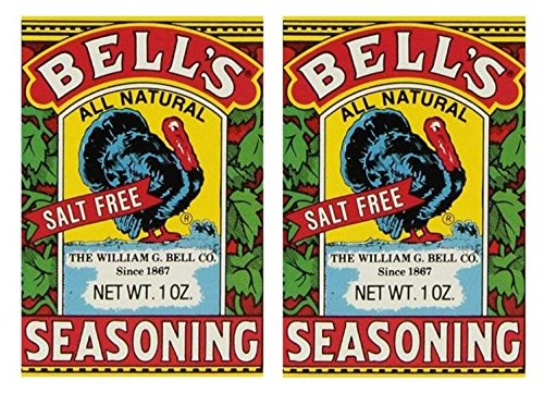 Bell's All Natural Seasoning - 1 oz Box - Classic Salt-Free Poultry Blend - Gluten-Free, Kosher, Non-GMO (Pack of 2)
