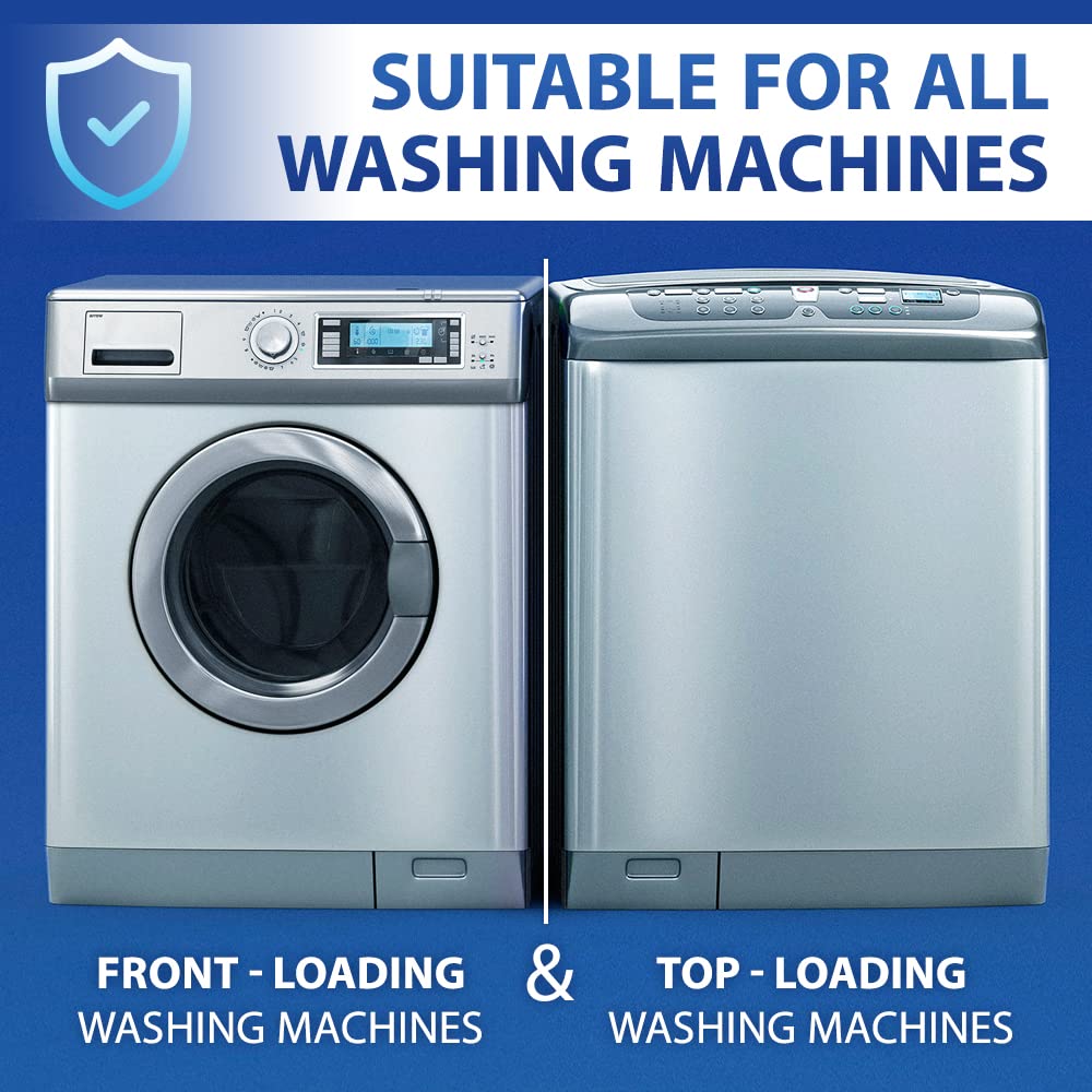 XROM Plant Based, Washer Cleaner And Descaler, Removes Odors, Limescale & Detergent Build-Up, Removes Hard Water Stains, For Front and Top Load, 6 Per