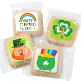 St Patrick Day Cookies 12 Pack Saint Patricks Decorated | INDIVIDUALLY WRAPPED Sugar Cookies | Gift | Nut Free Shamrock Pot of Gold Irish Leprechaun
