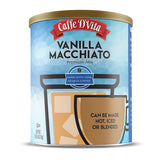 Caffe D'Vita Vanilla Macchiato - 100% Arabica Coffee Latte Mix, Instant Cappuccino Mix, Gluten Free, No Cholesterol, No Hydrogenated Oils, No Trans