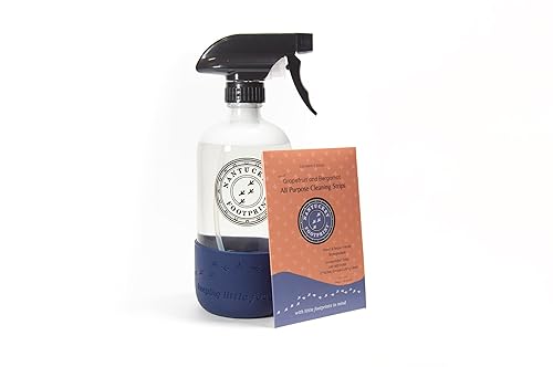 Nantucket Footprint All Purpose Cleaning Spray - 16 oz - Just-Add-Water - 2 Concentrated Cleaning Strips + 16 oz Reusable Glass Spray Bottle