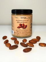100% Pure Almond Butter, Single Ingredient, No Salt, No Sugar, No Palm Oil, Double Sealed Jar, No Additives, Vegan, Plant Based Protein, Premium