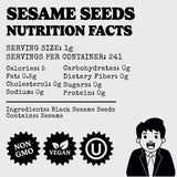 Premium Black Sesame Seeds 8.5oz - for Sushi, Tuna, Stir Fry, Bread, Poke Bowls - Kosher, Gluten Free, Rich in Sesame Oil - Ideal for Toasting