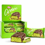 Dubai Cake - Pistachio Cream Filled Chocolate Cake Bars, 40 g Each (Pack of 12), Soft Sponge with Rich Pistachio Filling