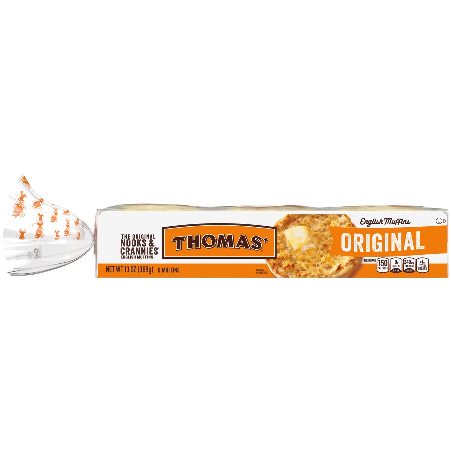 THOMAS' ENGLISH MUFFINS PLAIN 6 CT