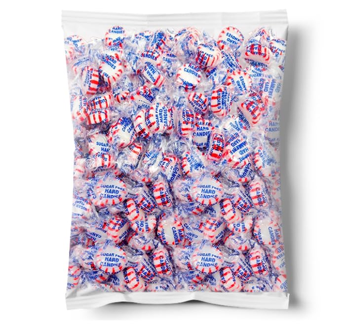 Sugar Free Peppermint Starlight Mints | 1 Pound Bag | Individually Wrapped Hard Candy | Old Fashioned Candy | Approx. 90 Count
