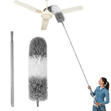 Dusters for Cleaning,Feather Duster with Extension Pole,Ceiling Fan Cleaner Duster,Long Duster Extended Handle,Blind Cleaner Dusting