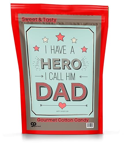 Hero Called Dad Cotton Candy - Sweet Tribute to Fathers - Premium Handcrafted Confection - Order Now and Celebrate the Hero in Your Life!