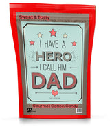 Hero Called Dad Cotton Candy - Sweet Tribute to Fathers - Premium Handcrafted Confection - Order Now and Celebrate the Hero in Your Life!