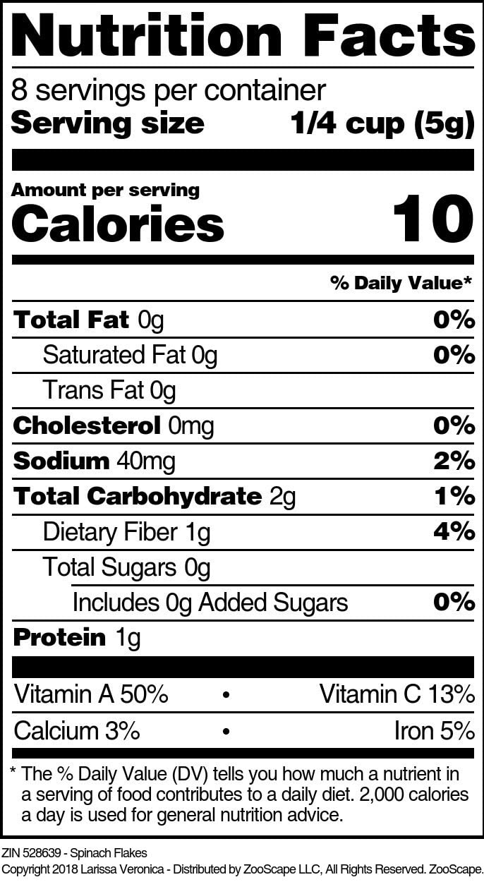 Spinach Flakes (16 oz, ZIN: 528639) - 2 Pack