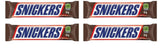 SNICKERS, Peanut Milk Chocolate Candy Bar, Full Size Bars1.07 oz each (4 full size bars)