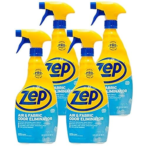 Zep Air and Fabric Odor Eliminator - 32 oz (Case of 4) ZUAIR324 - Neutralizes Strong Odors in Your Home, Office and Business
