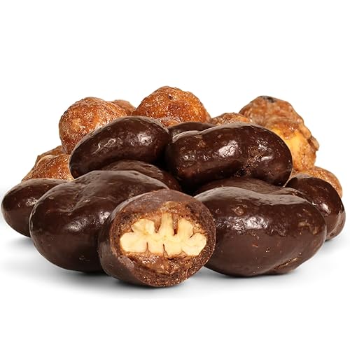 Chocolate Covered Toffee Coated Pecans by It's Delish, 12 OZ Bag | Dark Chocolate Candy Nuts Bulk Pecans Chocolates Sweet & Crunchy Pecan Nut Snack |