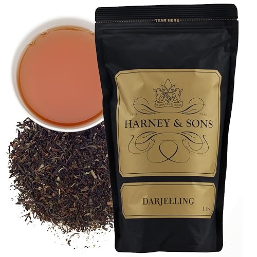 Harney & Sons Darjeeling Loose Leaf Black Tea - Light Bodied Floral Afternoon Tea, Caffeinated, 16 oz Bag