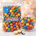 Extra Sour Candy Filled Bubble Gumballs - 3 lb Bulk Bag, Individually Wrapped Sour Gumballs with Candy Filling