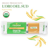 Organic Spaghettini Pasta, 4 pack, 100% Durum Wheat, Italian Pasta, Premium Quality Product of Italy 16 Ounce (4 Pack) by L'Oro del Sud.