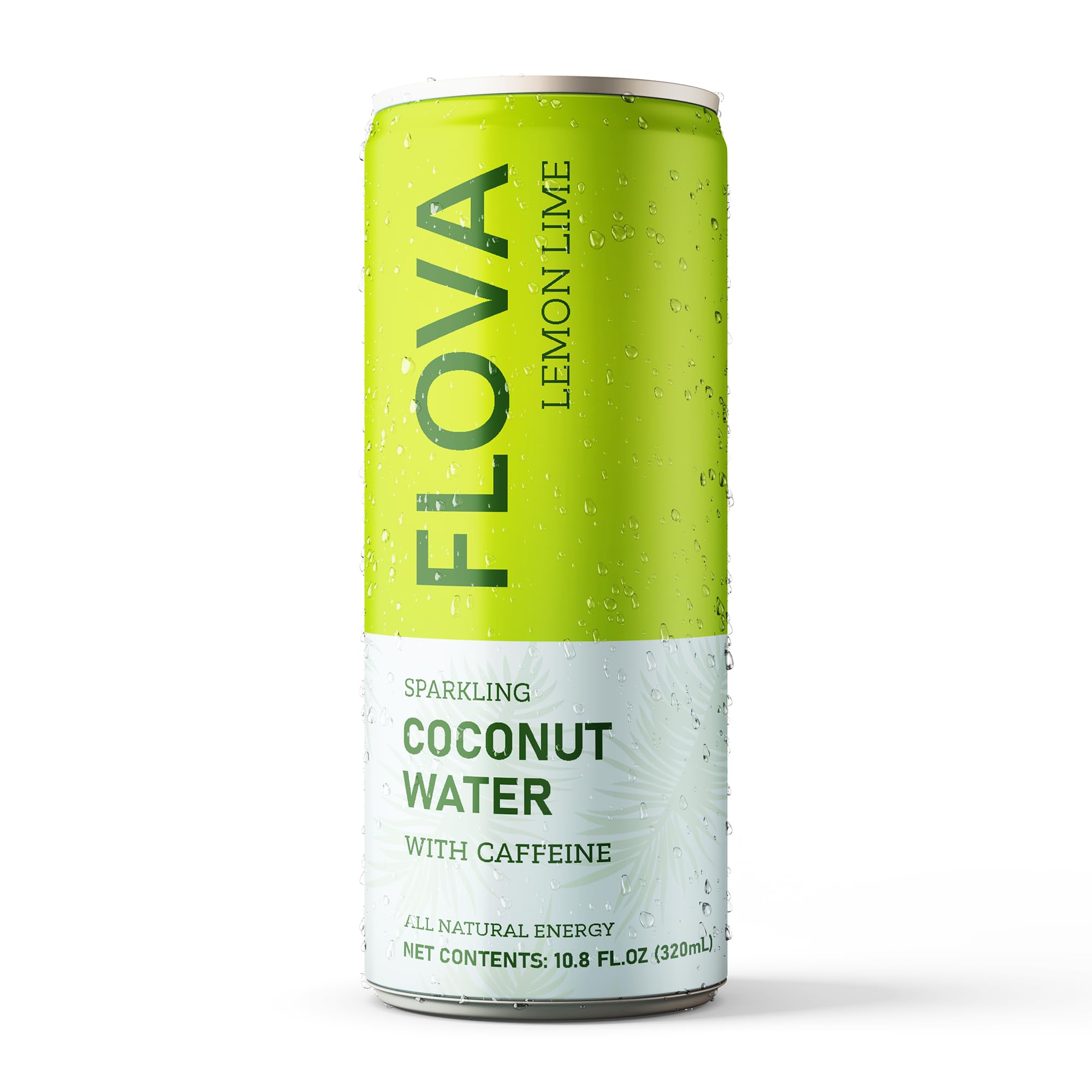 Flova Lemon Lime Energy Drink, All Natural, Electrolytes and Minerals from Coconut Water, 4 Simple Easy to Pronounce Ingredients, 99% Juice, Pack