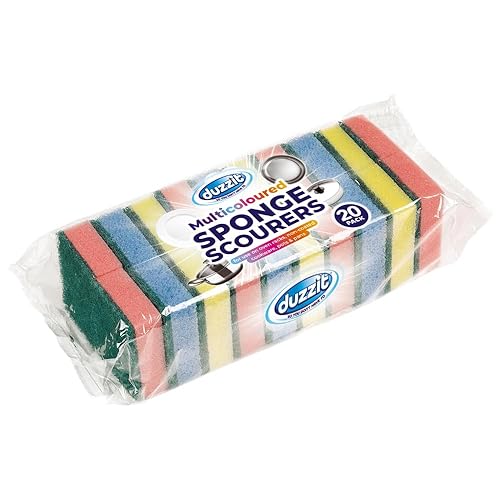 Duzzit Pack of 20 Sponge Scourer Washing Up Sponges