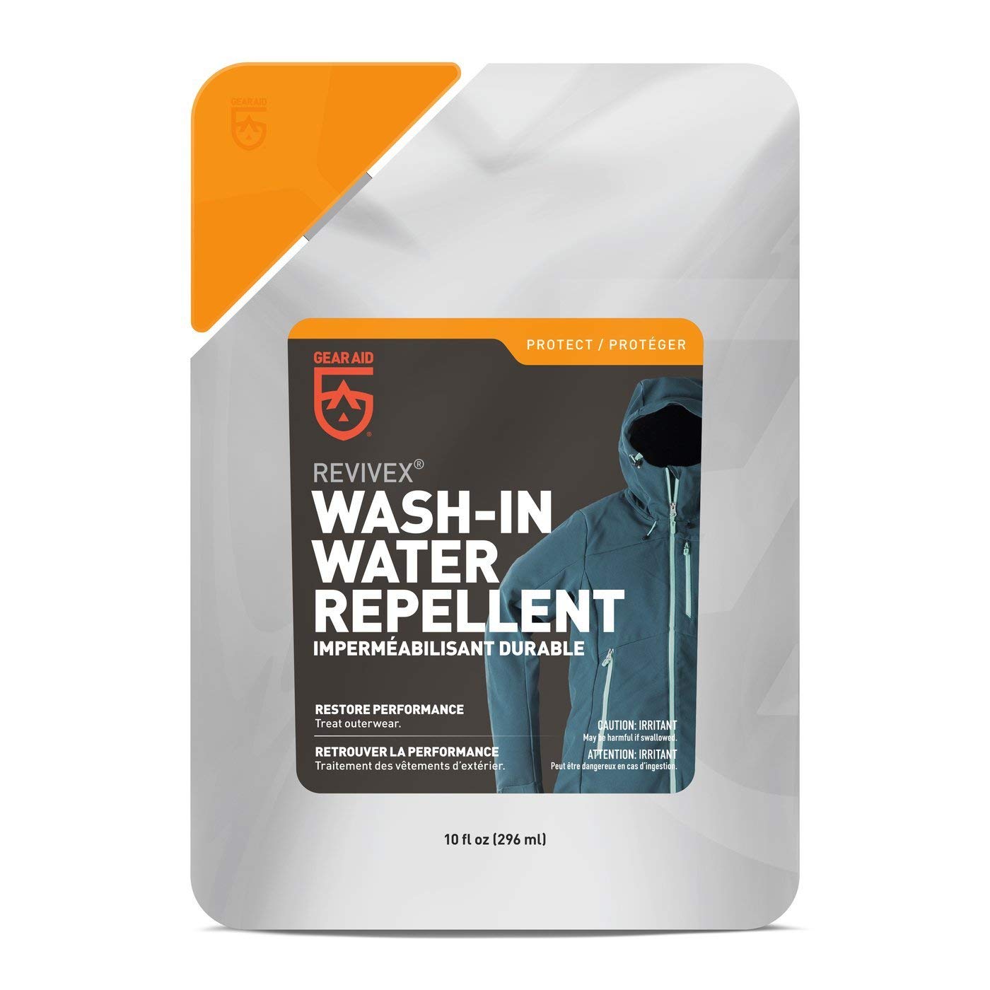 GEAR AID Wash-in Water Repellent, Long-Lasting Waterproofing for Snow and Rain Outdoor Gear, Concentrated Formula, Durable Protection Against The