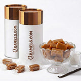Caramels.com Sea Salt & Salted Caramel Candy | Soft Caramel Candy Individually Wrapped | Creamy Gourmet Carmel Candy Gift Box for Family, Holidays