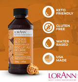 LorAnn Oils Cookie Butter Bakery Emulsion: True Essence, Ideal for Boosting Fruit Tones in Cakes, Cookies & Desserts, Gluten-Free, Keto-Friendly, Extract Substitute Essential for Your Kitchen, 4 Oz