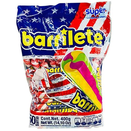 2 Pack Barrilete SUPER - 100 Count Total (800g / 28.2 oz) - Chewy Fruit-Flavored Candy from Colombia