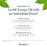 Shaklee Energizing Tea Pomegranate Flavor - Antioxidant-Rich Blend of Green, White, and Red Teas for Gentle Energy Lift - Energy Boost On-the-Go