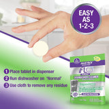 iFLO Dishwasher Cleaner Tablets with iFLObiotic - Deep Cleaning Dishwasher and Deodorizer Tablets to Eliminate Dish Washer Odor, Remove Residue