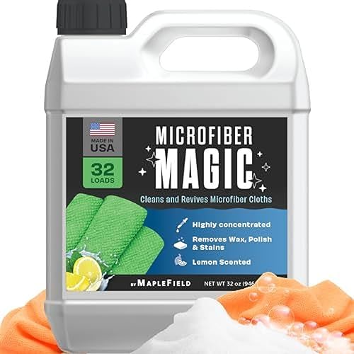 Maplefield Concentrated Microfiber Detergent - Deep Cleaning Power & Cleaning Liquid for Microfiber Cloths - Refreshing Lemon & Towel Laundry