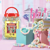 50 Candy Bracelets Individually Wrapped, Pastel Candy Jewelry for Buffet, Goody Bag Stuffers, Barbie Party Favor for Kids, (Pack of 50x0.42oz/11.9g)