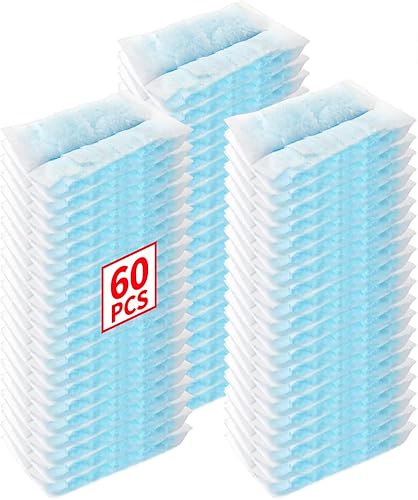 FURCIELOS Disposable Microfiber Feather Duster Refills, Multi-Surface Duster Compatible with Swiffer Dusters Handle, 60 Count, Unscented