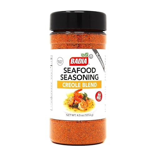 Badia Blackened Seafood Seasoning Creole Blend 4.5 oz - Savory Cajun-Style Blend, Bold Southern Flavor, No MSG