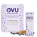 OVU Bar - Fertility, Pregnancy & Postpartum Nutrition Support for Women, Myo-Inositol, Folic Acid, Maca, High Protein, High Fiber, Blueberry Almond, 9