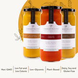 18 Chestnuts Plant Based Soup - Carrot Ginger Dill, Tuscan Tomato, and Butternut Squash Pear Soup Bundle, Plant Based & Gluten Free - 3 Jars (16oz)