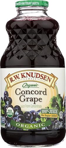 R.W. KNUDSEN, Juice, Og2, Concord Grape, Pack of 6, Size 32 FZ, (Gluten Free GMO Free 95%+ Organic)