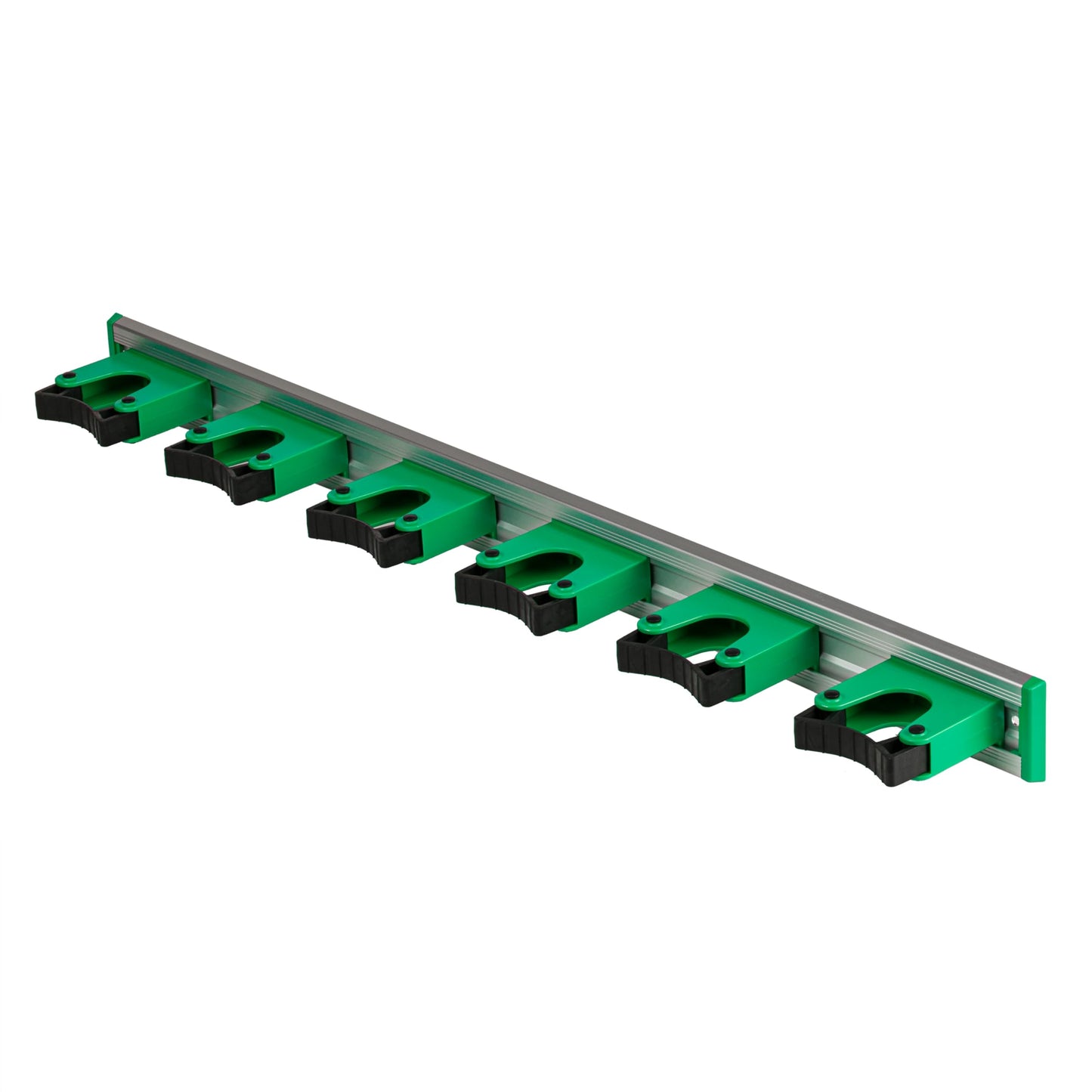 Unger Commercial Mop and Broom Holder Wall Mount (Case of 5) - Quick-Snap Mop, Tool & Pole Holders 28", Aluminum/Plastic, Ideal for Organizing