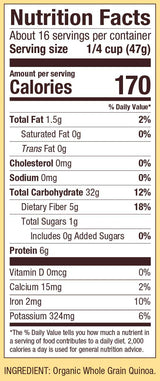 Bob's Red Mill Organic White Quinoa - 26 Ounce (Pack of 1), Vegan, Gluten Free, Non GMO, Complete Plant Protein, Whole Grain