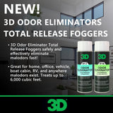 3D Odor Eliminator Total Release Fogger, Powerful Air Freshener and Odor Control, Aerosol Bomb Neutralizes Unwanted Smells in Home Office RV, Sea