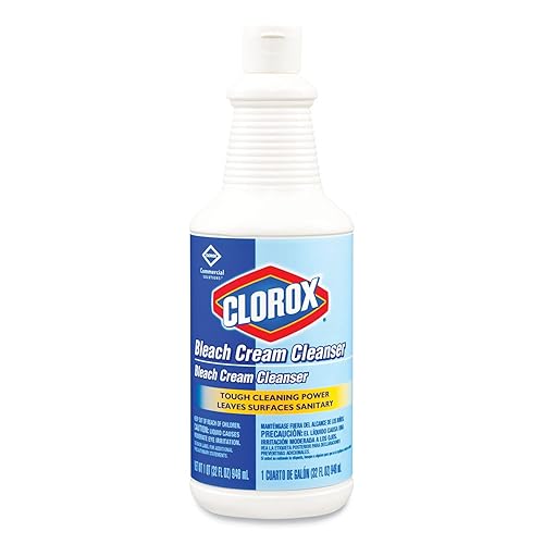 Clorox Bleach Cream Cleanser, Fresh Scent, 32oz Bottle, 8/Carton