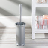 iDesign Kent Toilet Bowl Brush and Holder for Bathroom Storage - Gray