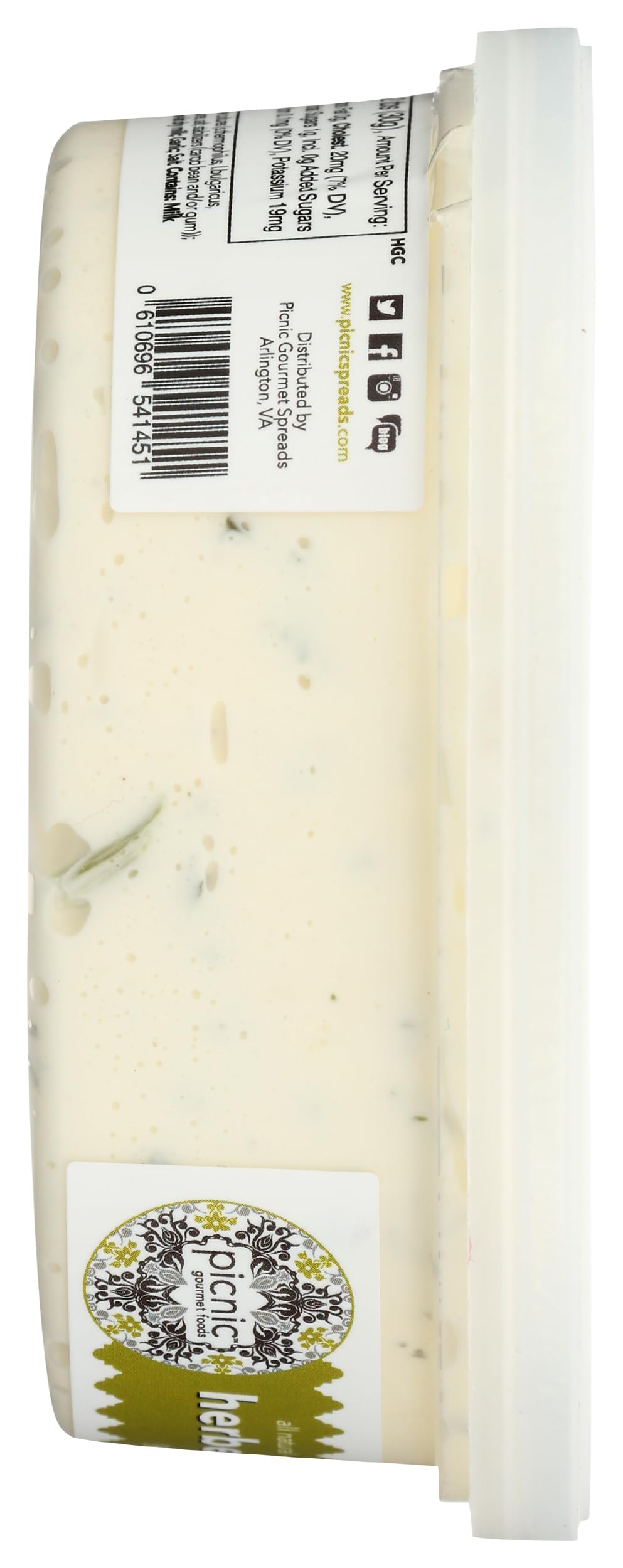 Picnic Gourmet Spreads, Spread Herbed Goat Cheese, 8 Ounce